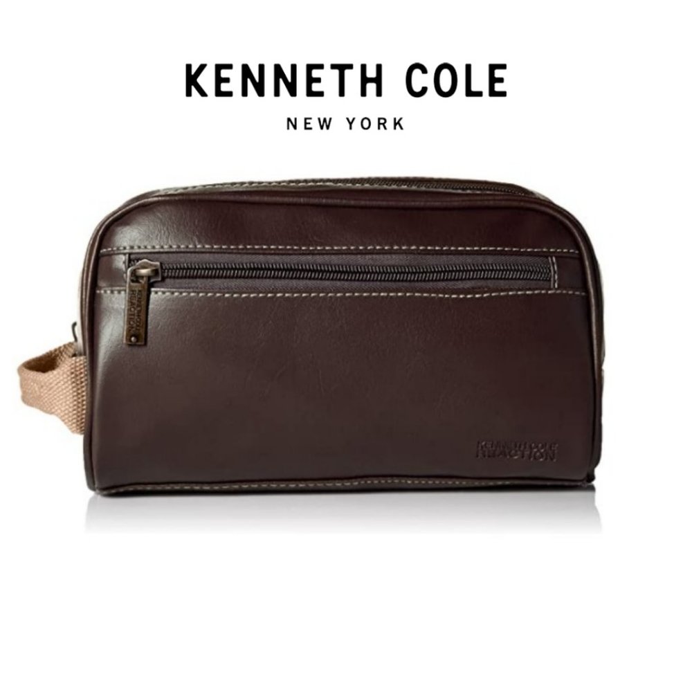Kenneth Cole Reaction Men's Top Zip Travel Toiletry Bag (NWT)